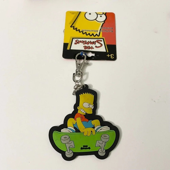 Lot  of 6 The Simpsons Toys Keychains Bart Krusty the Clown Maggie Groundskeeper - Picture 4 of 16